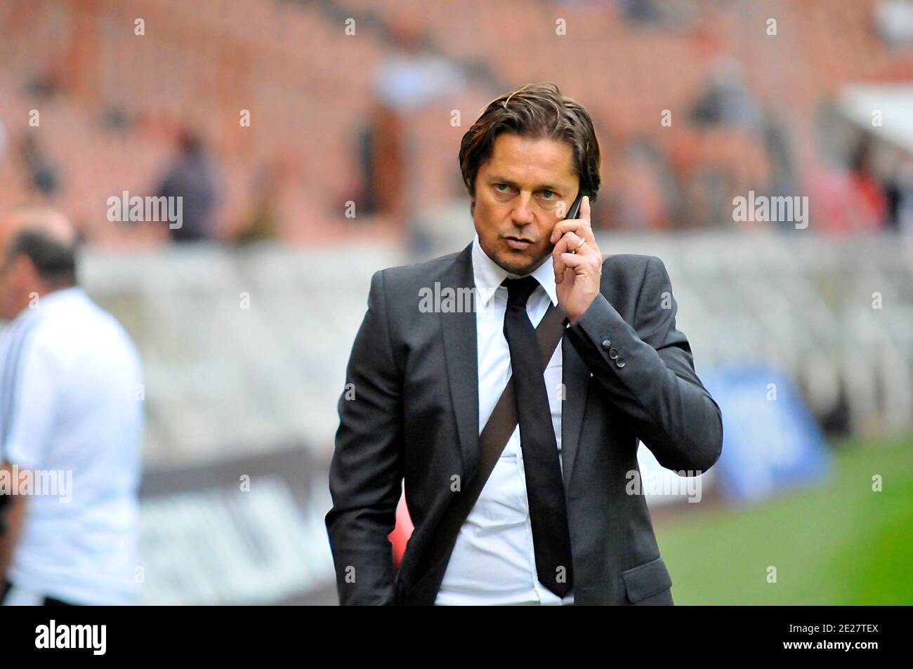 Daniel Bravo beim Fußballspiel der UEFA Europa League Playoffs, Paris Saint-Germain gegen Differdange, Second Leg, am 25. August 2011 im Parc des Princes in Paris, Frankreich. PSG gewann 2:0. Foto von Thierry Plessis/ABACAPRESS.COM Stockfoto