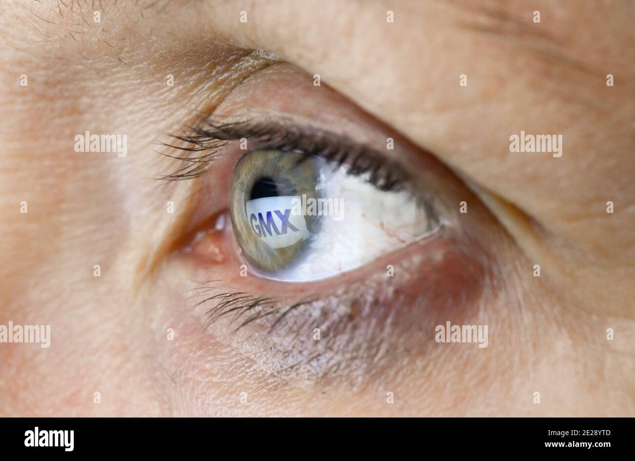 Auge, Logo GMX Stockfoto