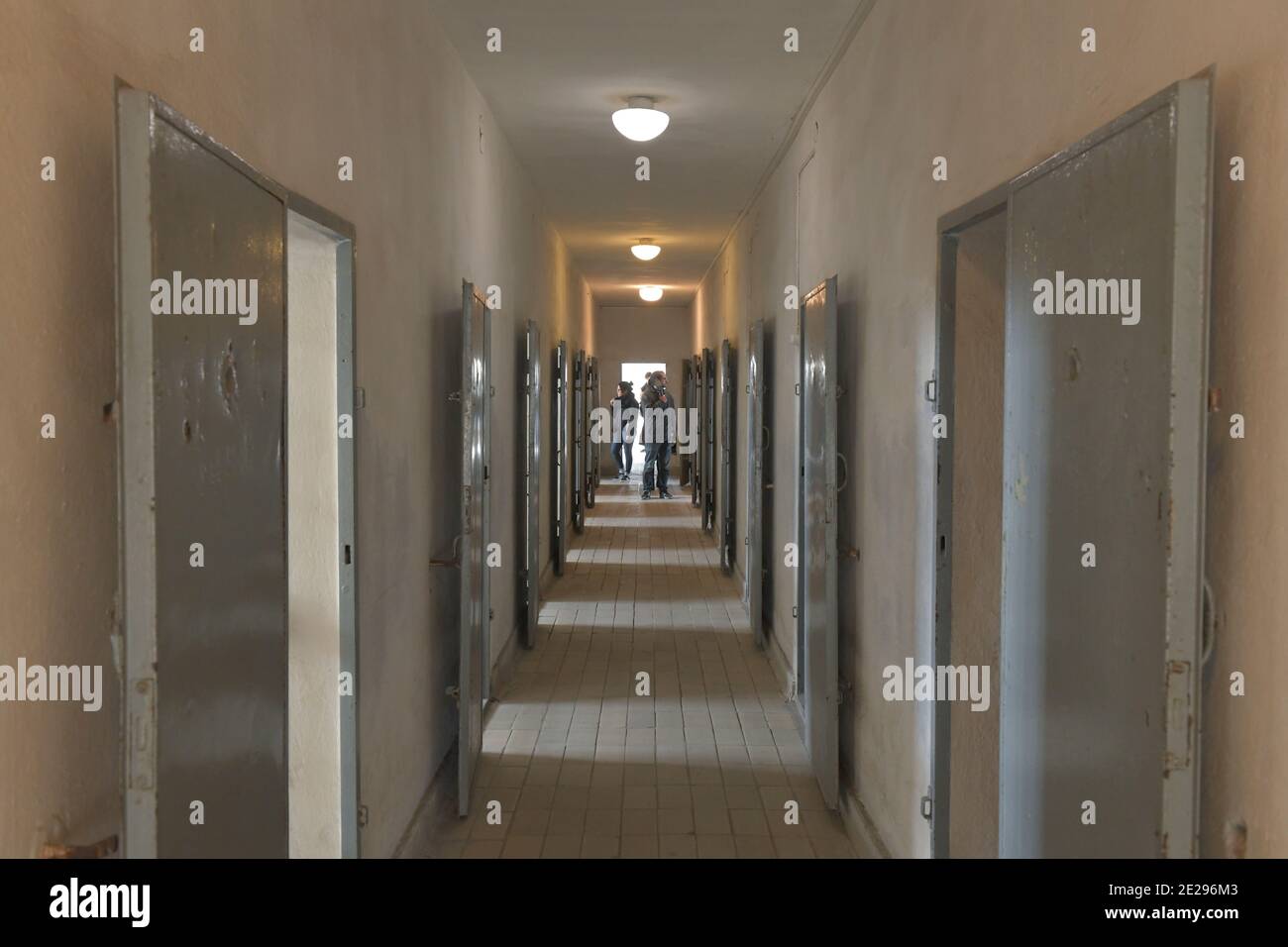 Lagergefängnis Zellenbau, Gedenkstätte und Museum Konzentrationslager Sachsenhausen, Oranienburg, Landkreis Oberhavel, Brandenburg, Deutschland Stockfoto