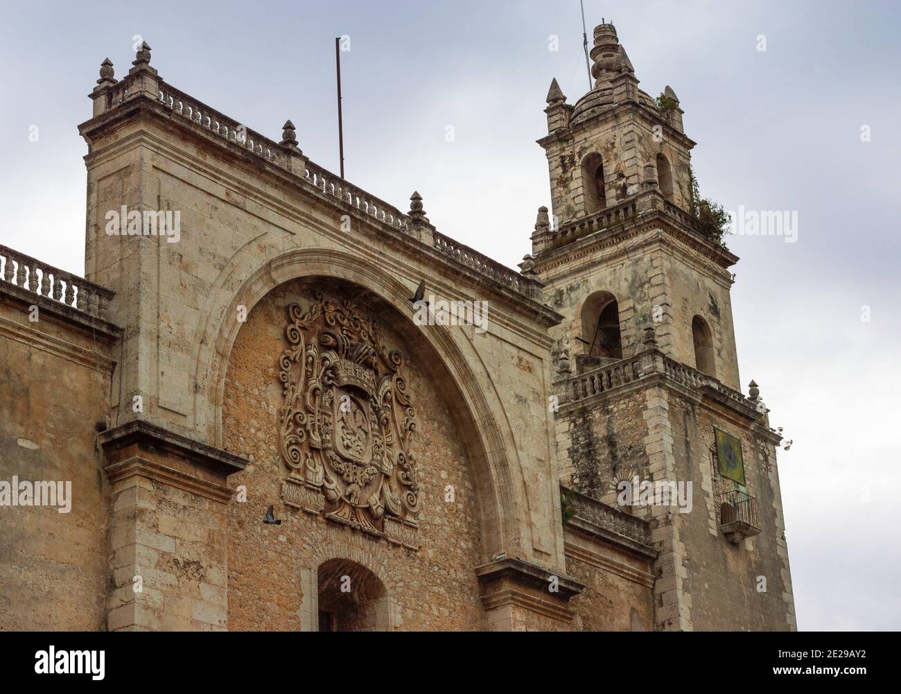 Kathedrale von San Ildefonso. Yucatan, Mexiko Stockfoto