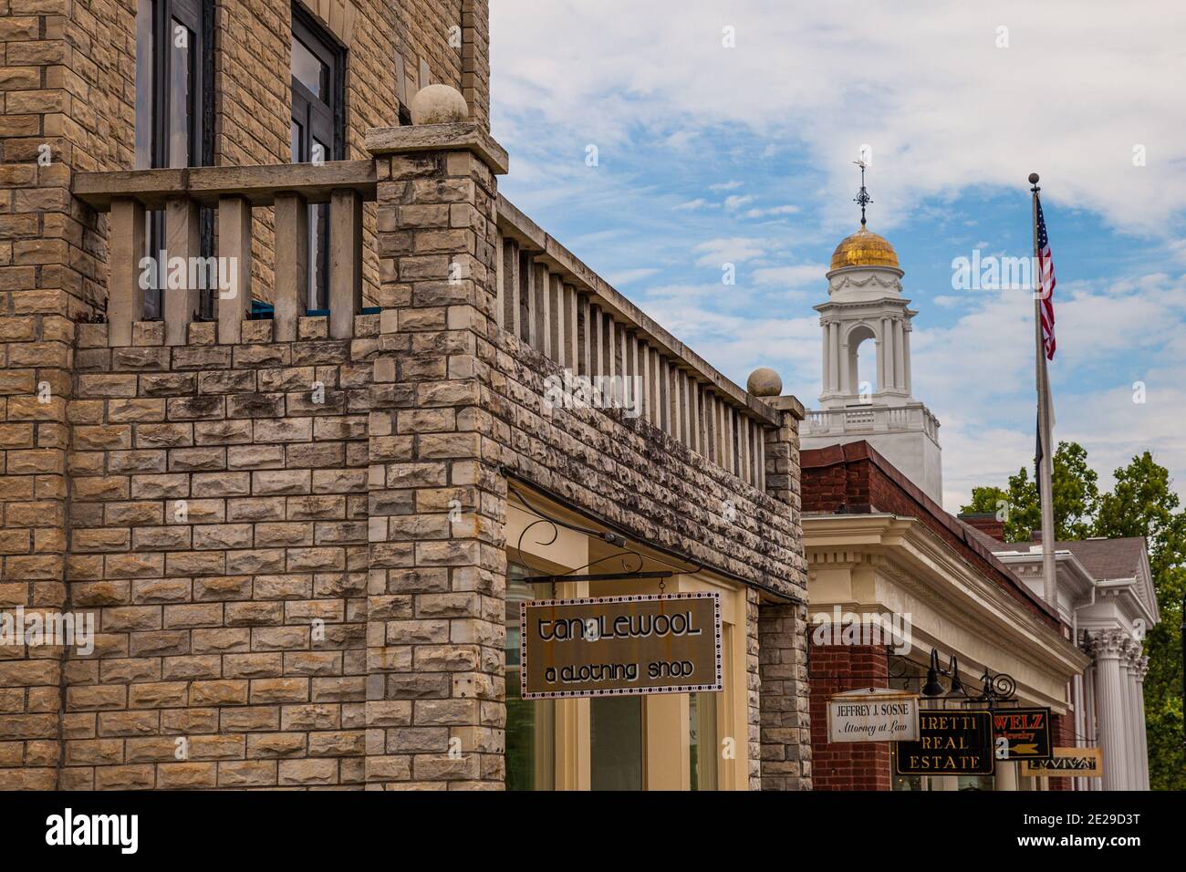 The Lenox, Massachusetts Town Hall Stockfoto