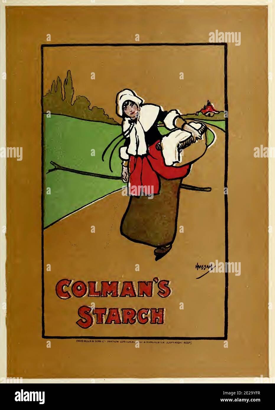 Antike Vintage-Werbung für den in Norwich, England ansässigen Gewürzhersteller Colman's Mustard. Stockfoto