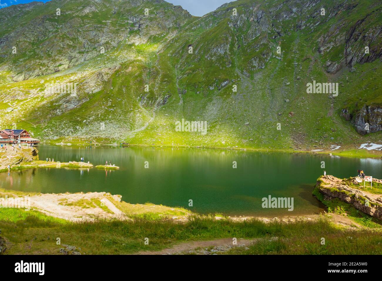 Transfagarasan Balea Gletschersee im Fagaras Gebirge Stockfoto