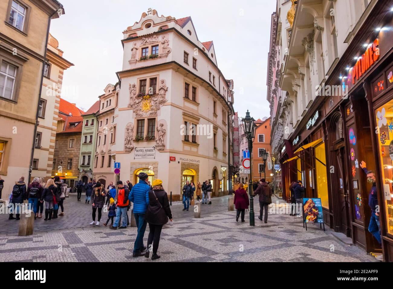 Karlova Straße, Altstadt, Prag, Tschechische Republik Stockfoto