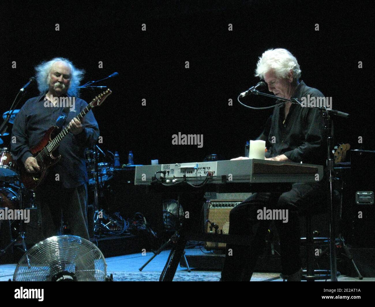 David Crosby und Graham Nash im Konzert im Rome Auditorium, Juli 13th 2013 Stockfoto