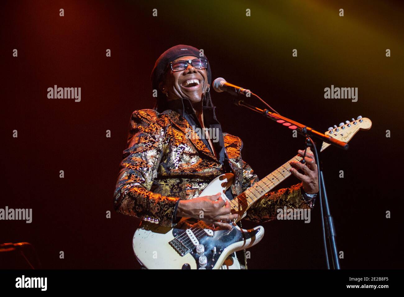 Nile Rodgers live bei der Liverpool Music Week, Liverpool, England, Großbritannien. Stockfoto