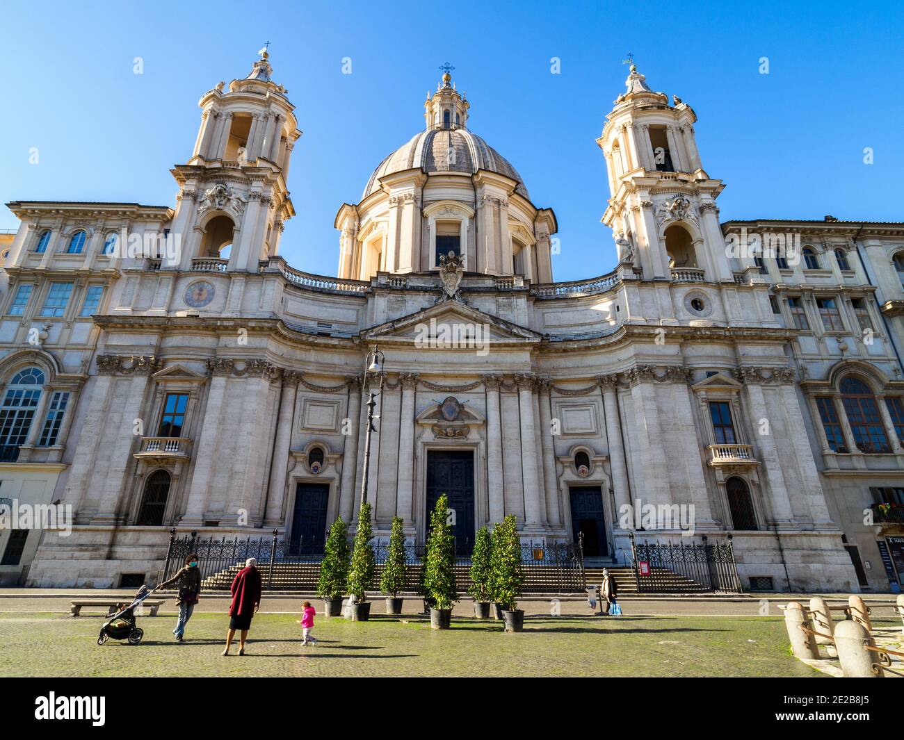 Sant'Agnese in Agone Kirche in Piazza Navona - Rom, Italien Stockfoto