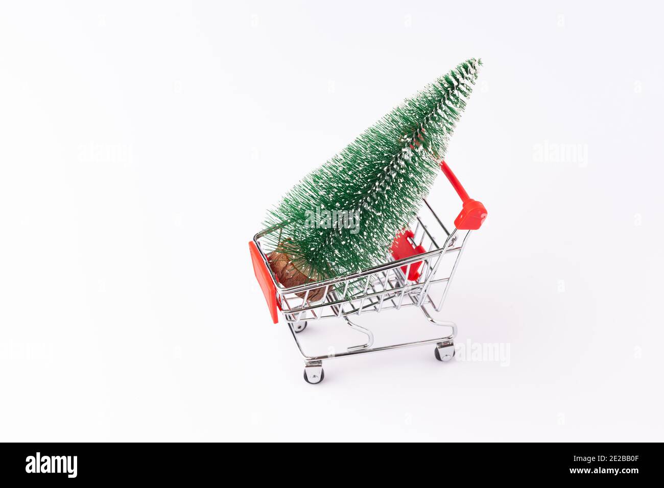 Einen Weihnachtsbaum kaufen Stockfoto