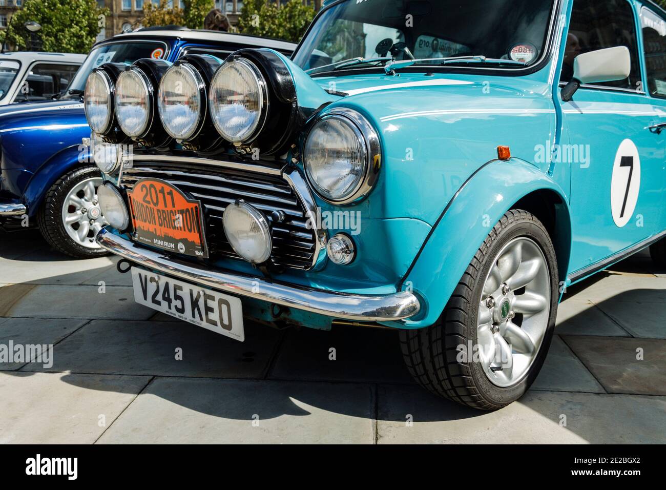 Mini-Rallye-Auto. Die Bradford Classic 2011. Stockfoto