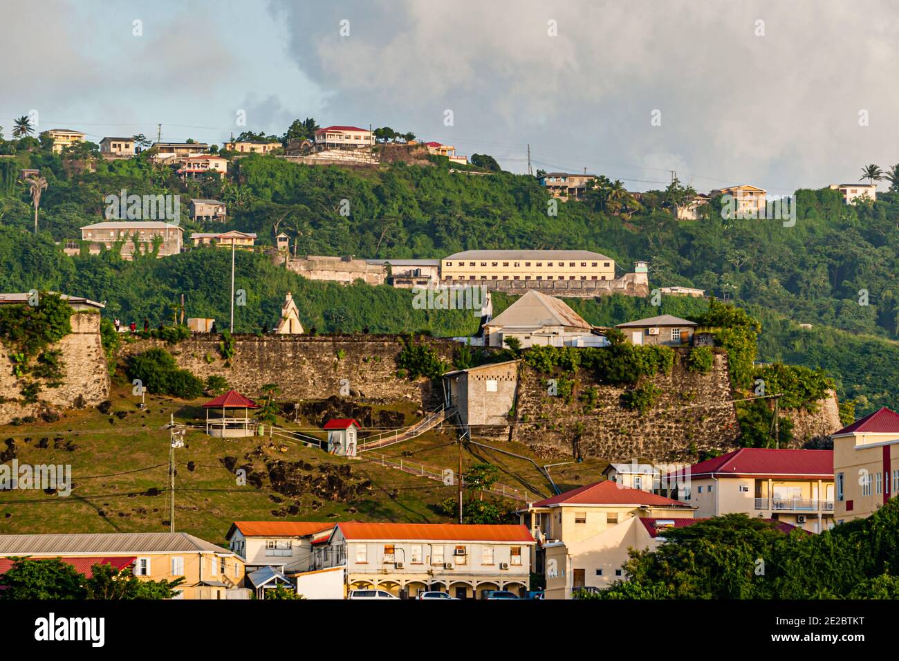 Polizeihauptquartier in St. George's, Hauptstadt von Grenada Stockfoto