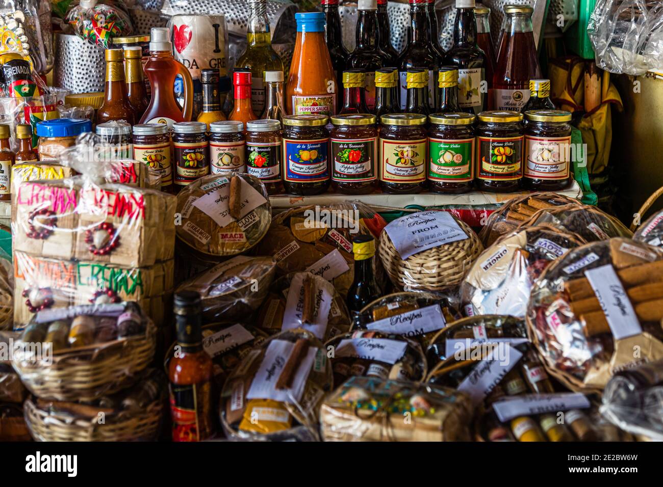 Markt in Saint George's, Grenada Stockfoto