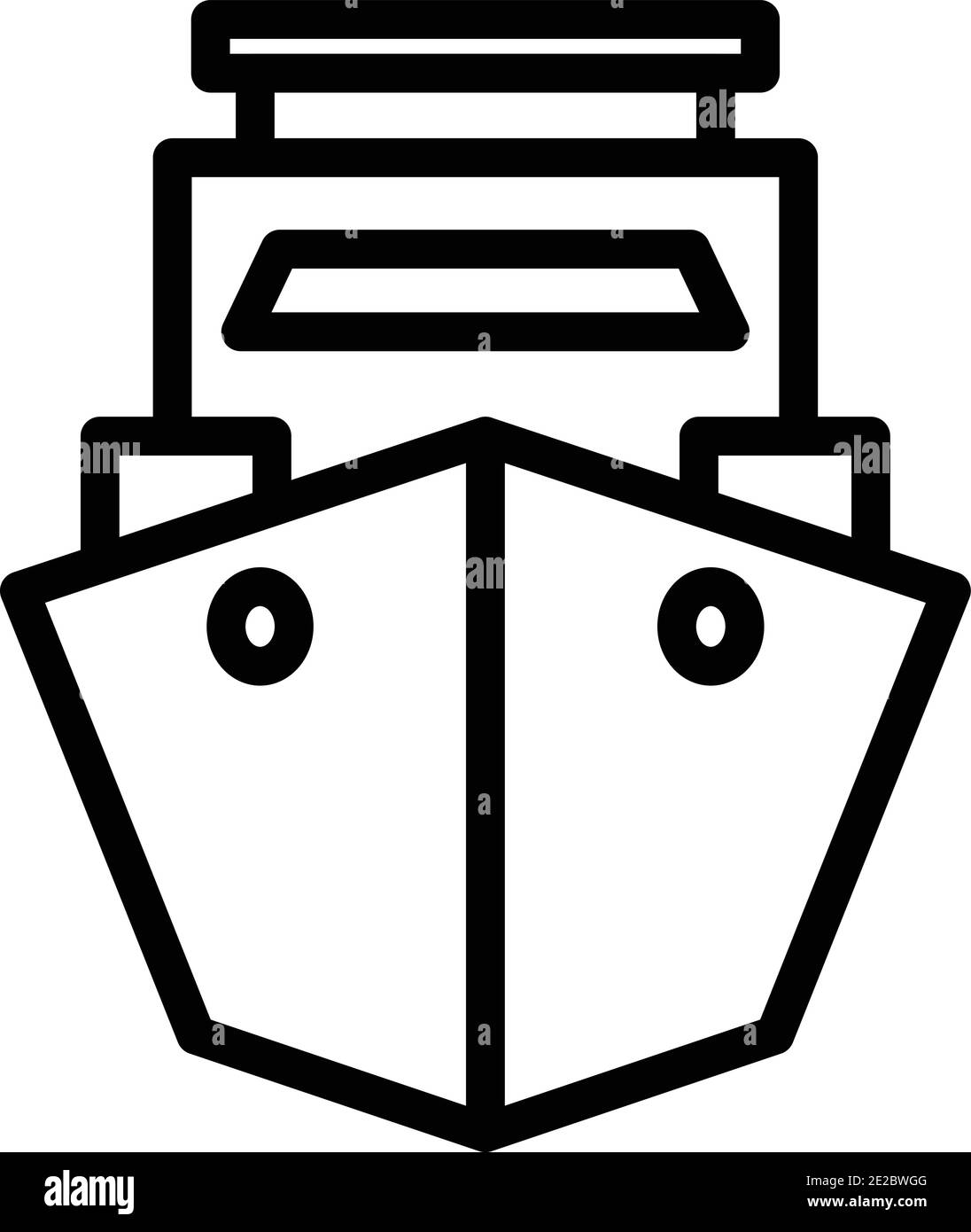 Symbol für das touristische Schiff. Umriss touristischen Schiff Vektor-Symbol für Web-Design isoliert auf weißem Hintergrund Stock Vektor