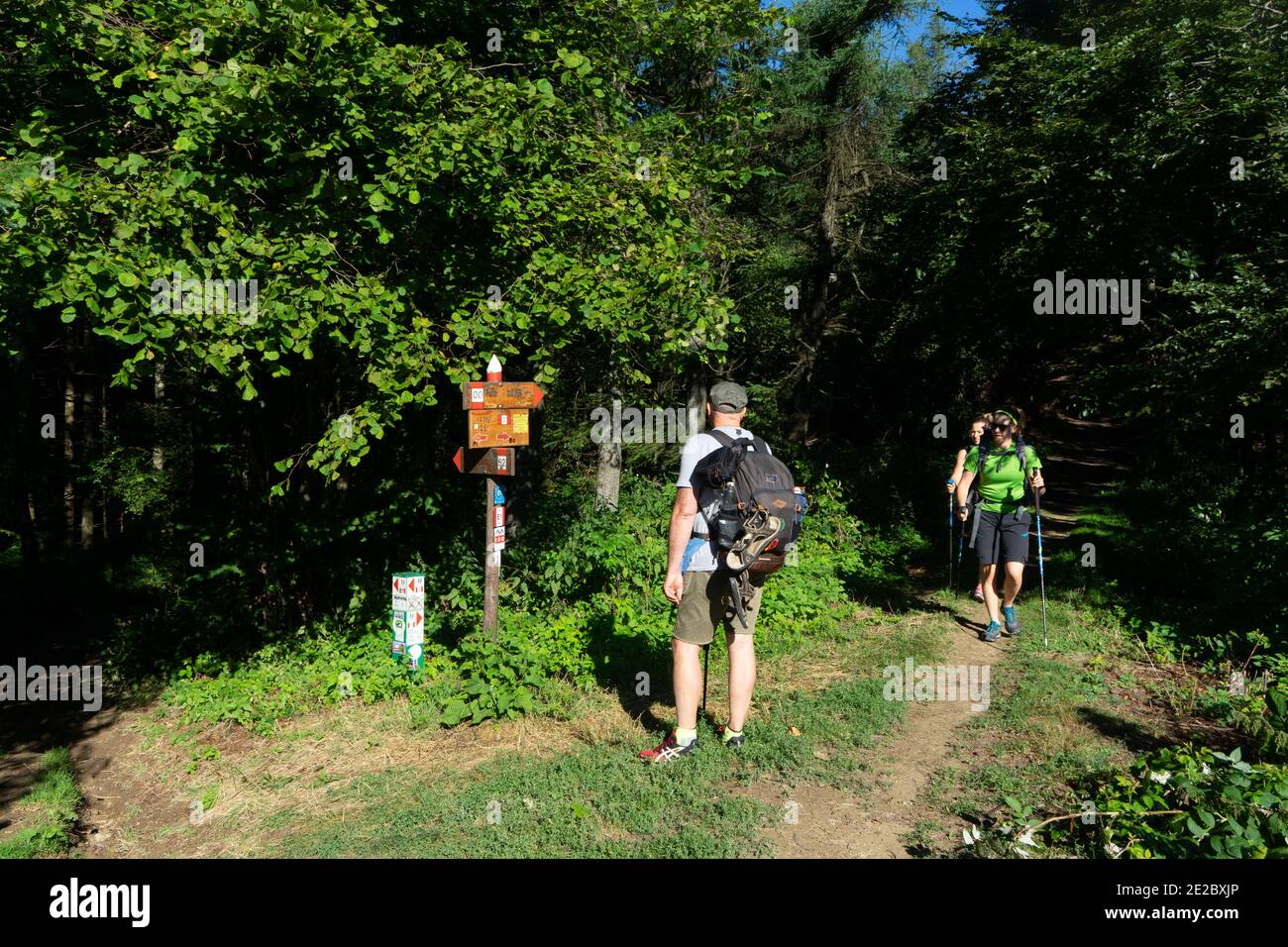 Italien Bologna Florenz zu Fuß, Wanderung von Dei Trekking auf dem toskanisch-emilianischen Apennin Stockfoto