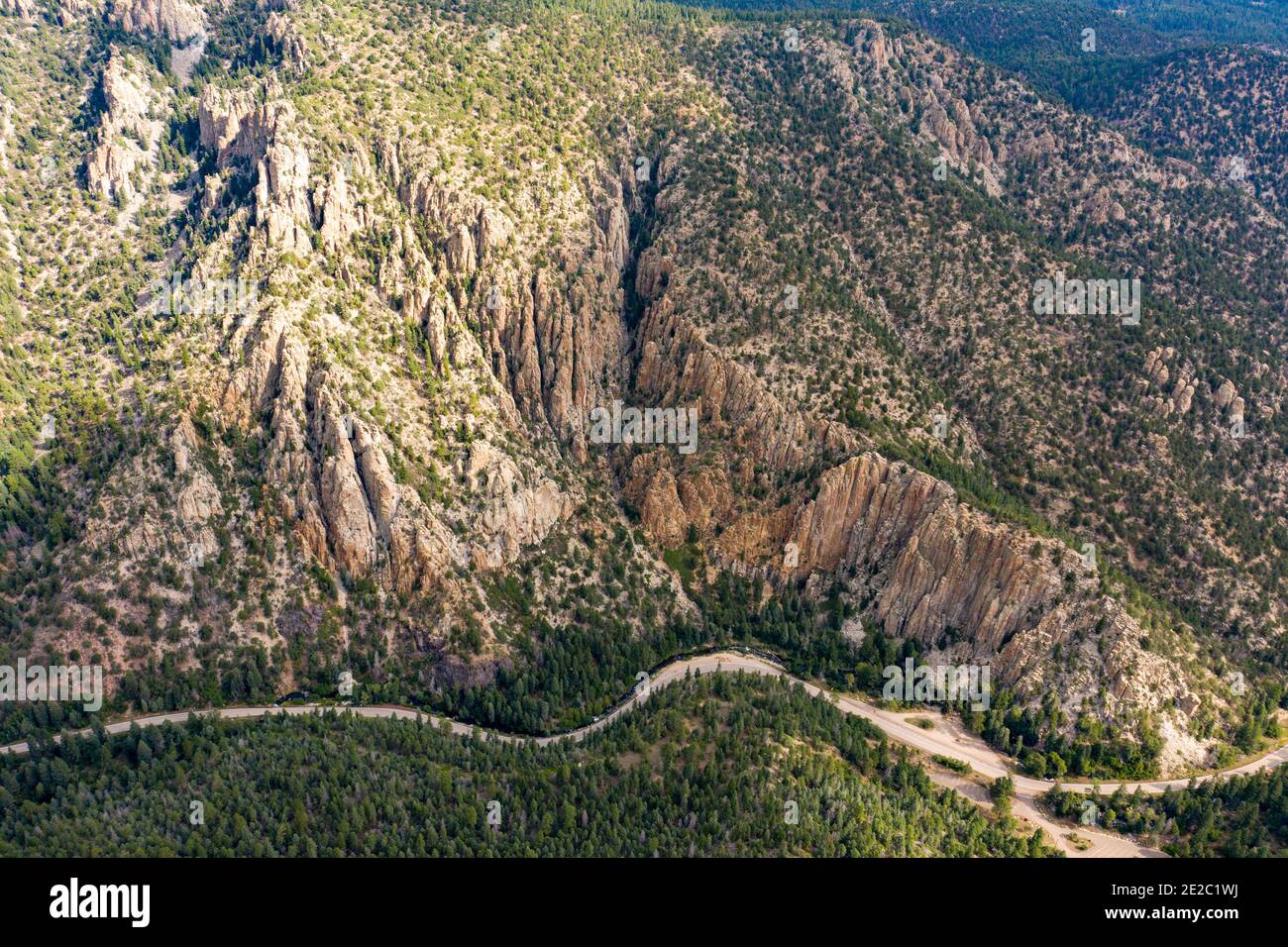 US-64 Cimarron, Cimarron Canyon State Park, New Mexico, USA Stockfoto