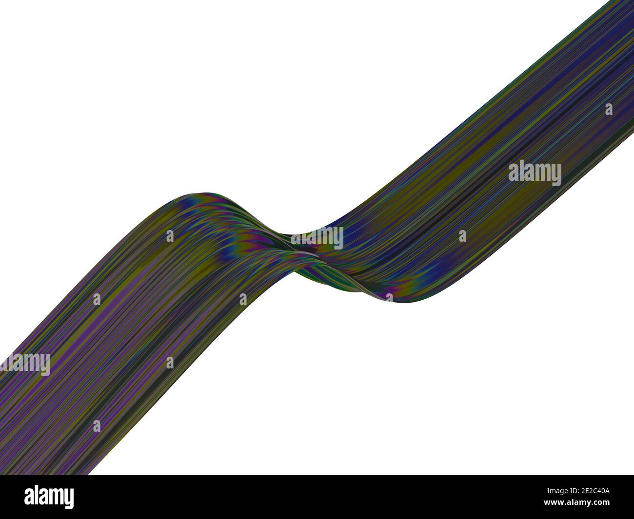 Abstrakte schillernde Form. 3d-Illustration Stockfoto