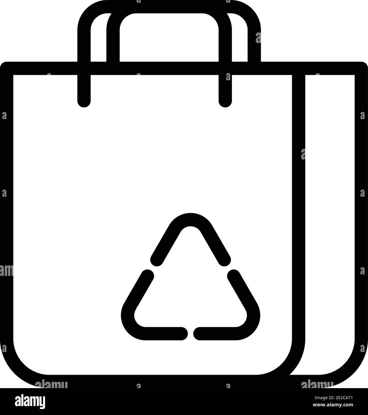 Eco-Label-Paket-Symbol. Umriss Eco Label Pack Vektor-Symbol für Web-Design isoliert auf weißem Hintergrund Stock Vektor