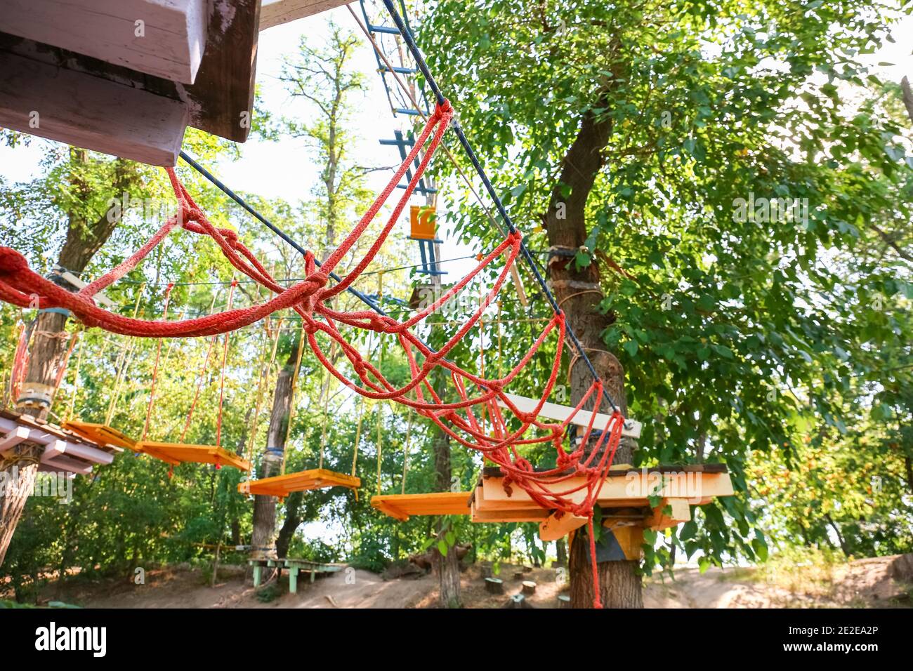 Blick auf den modernen Abenteuerpark Stockfoto