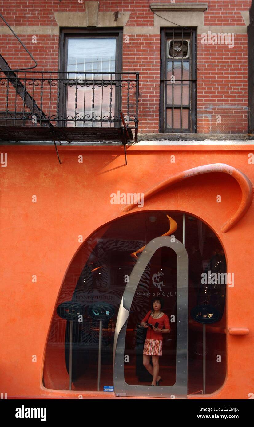 Vorderseite eines Geschäftes in Soho, New York.Devanture d'une Boutique, Soho, New York, 2000. Foto von David Lefranc/ABACAPRESS.COM Stockfoto