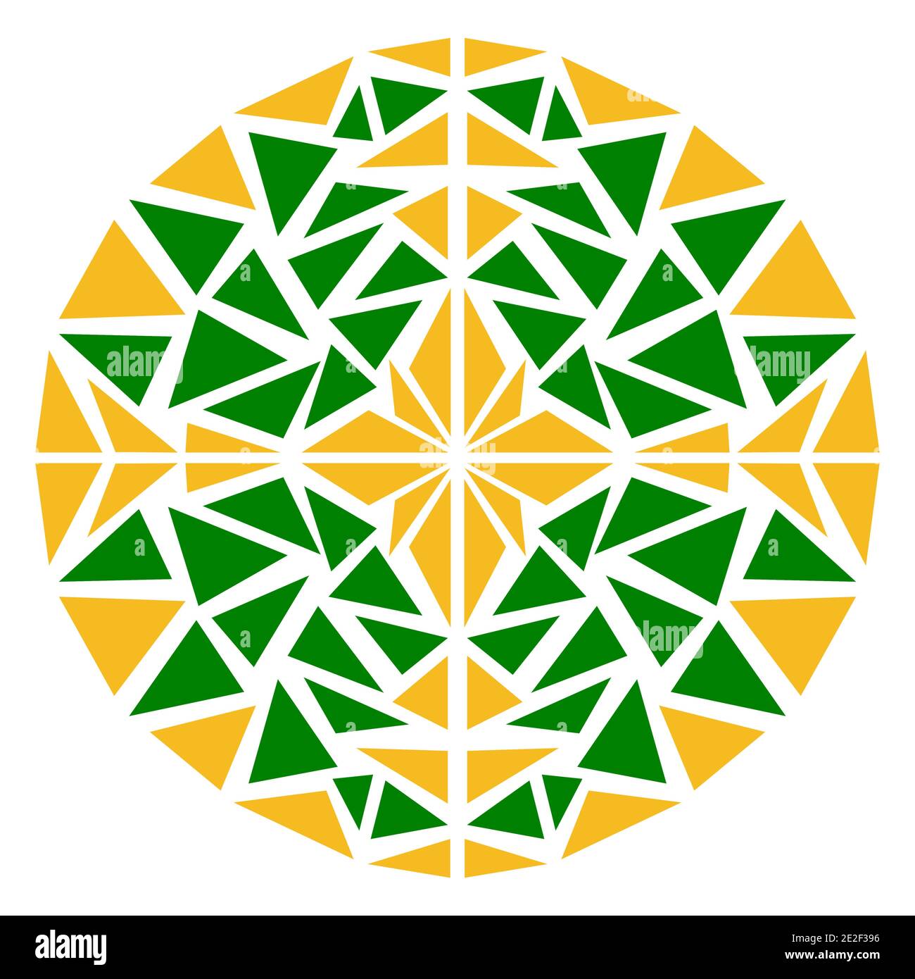 Mosaikkreis. Kaleidoskop-Muster. Isolierte Vektordarstellung auf weißem Hintergrund. Stock Vektor