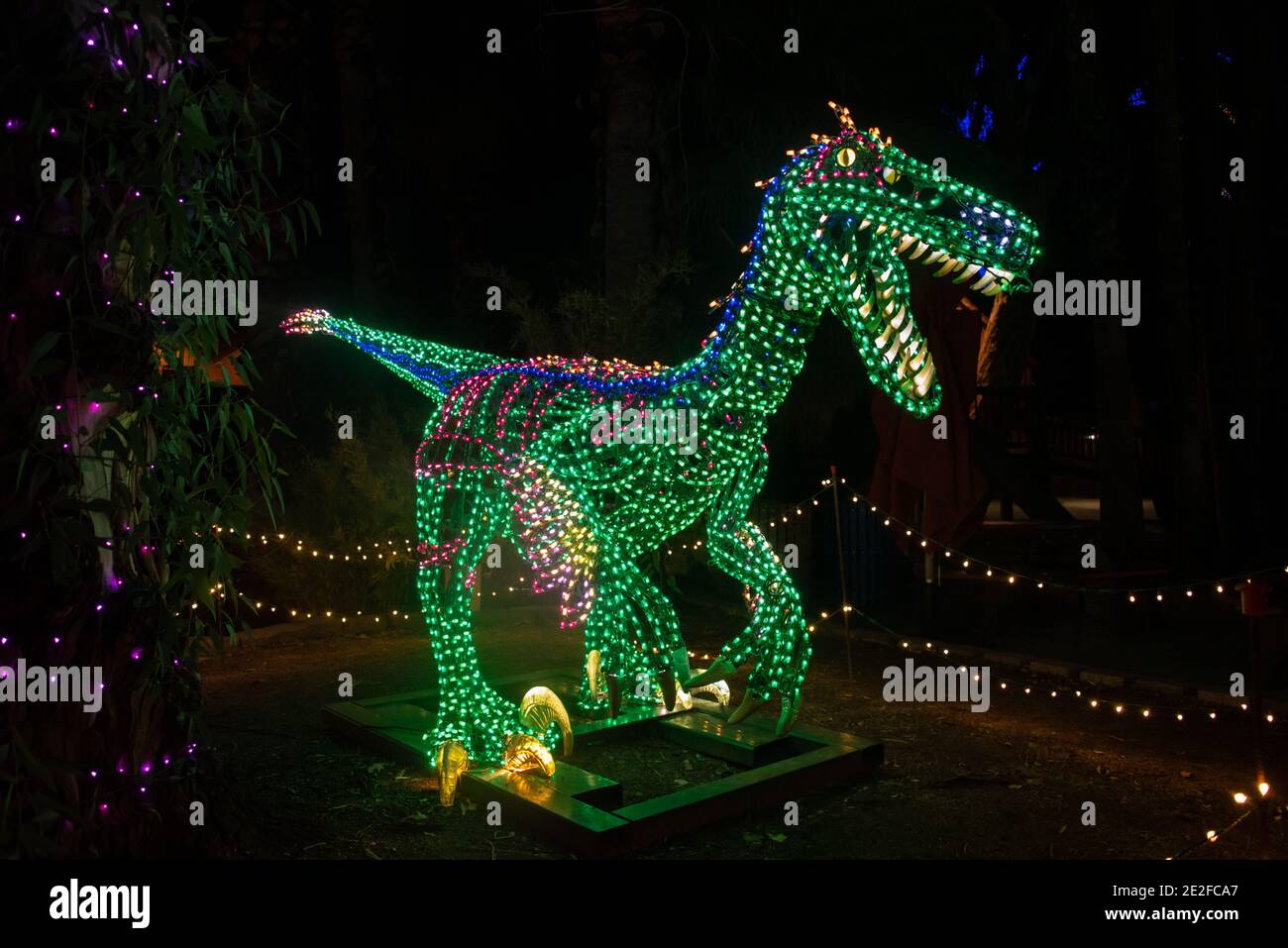 Dinosaurier Light Display Stockfoto