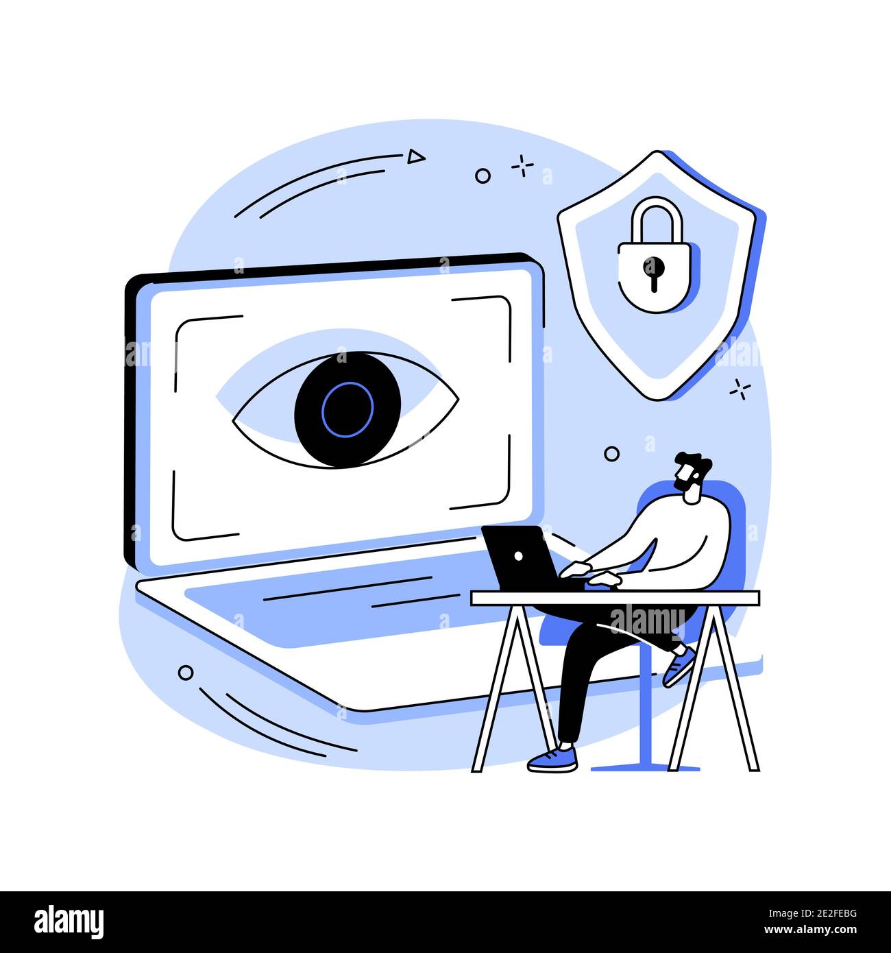 Eye Tracking Technologie abstrakte Konzept Vektor Illustration. Stock Vektor