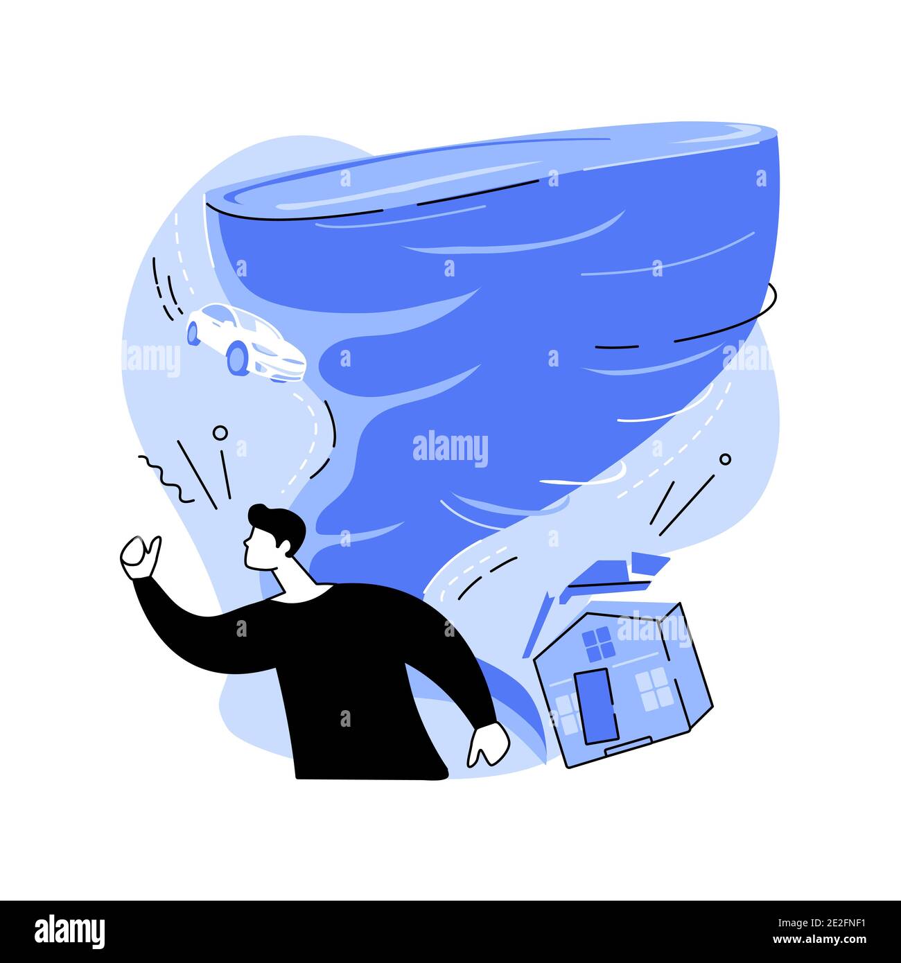 Hurricanes abstraktes Konzept Vektor Illustration. Stock Vektor