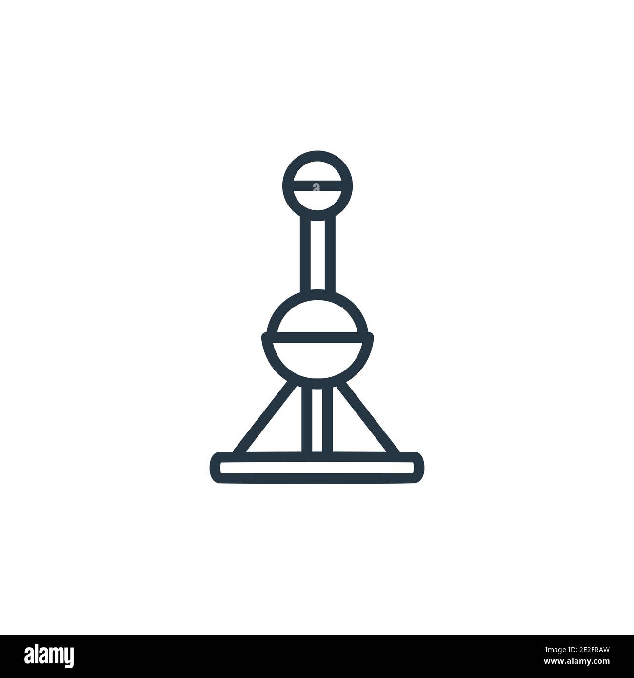 Orientalisches Perlturm Umriss Vektor-Symbol. Dünne Linie schwarz orientalische Perle Turm Symbol, flache Vektor einfache Element Illustration aus editierbaren asiatischen Conce Stock Vektor