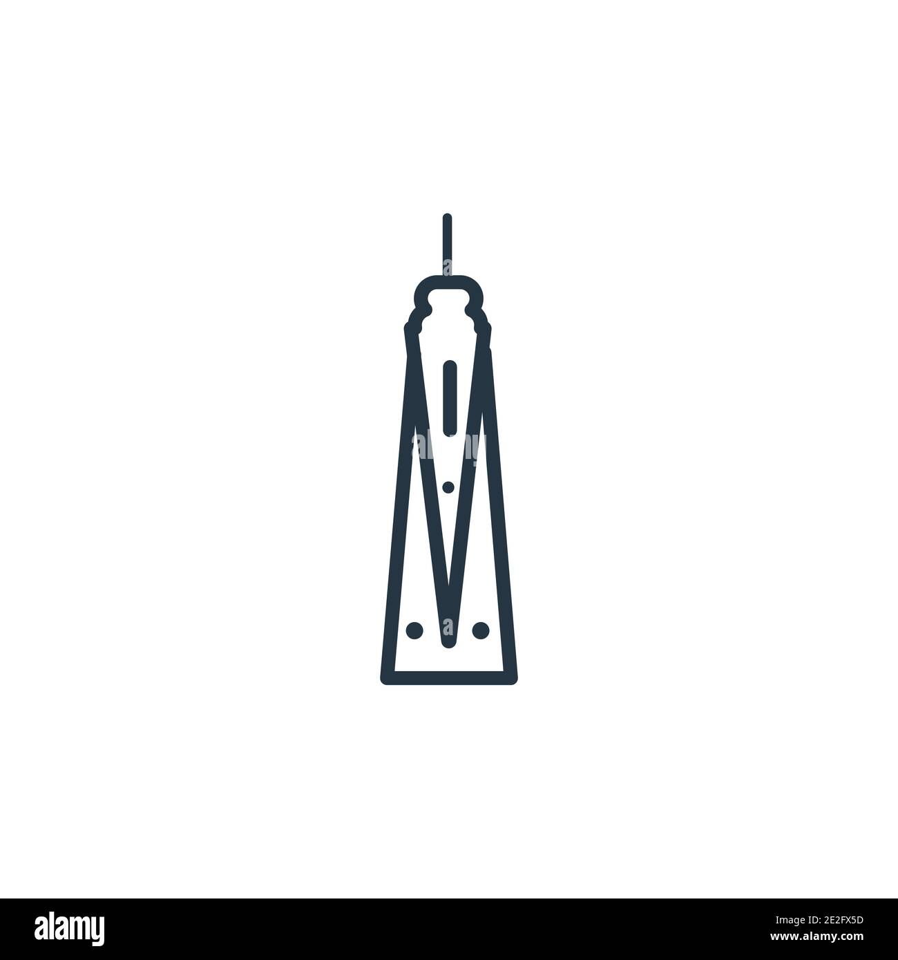 Vektorsymbol für den Umriss des Handelszentrums. Dünne Linie schwarz Trade Center Symbol, flache Vektor einfache Element Illustration von editierbaren Gebäuden Konzept isoliert Stock Vektor