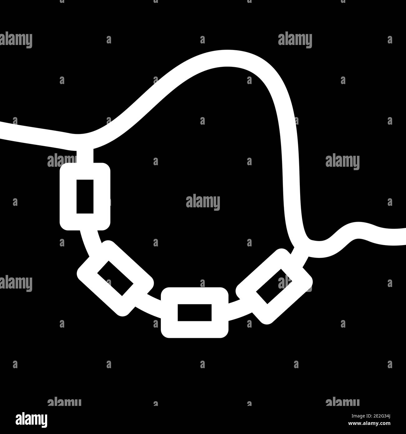 Grafik zum Glyphen-Symbol für Lagunen-Gezeitenkraftwerke Stock Vektor