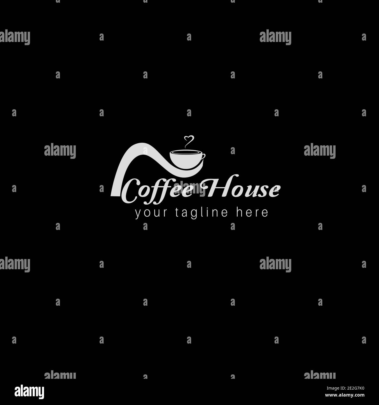 Café-Shop und Kaffeehaus heiß und kalt Kaffee Restaurant Café Vektor Illustrator Logo Design. Stock Vektor