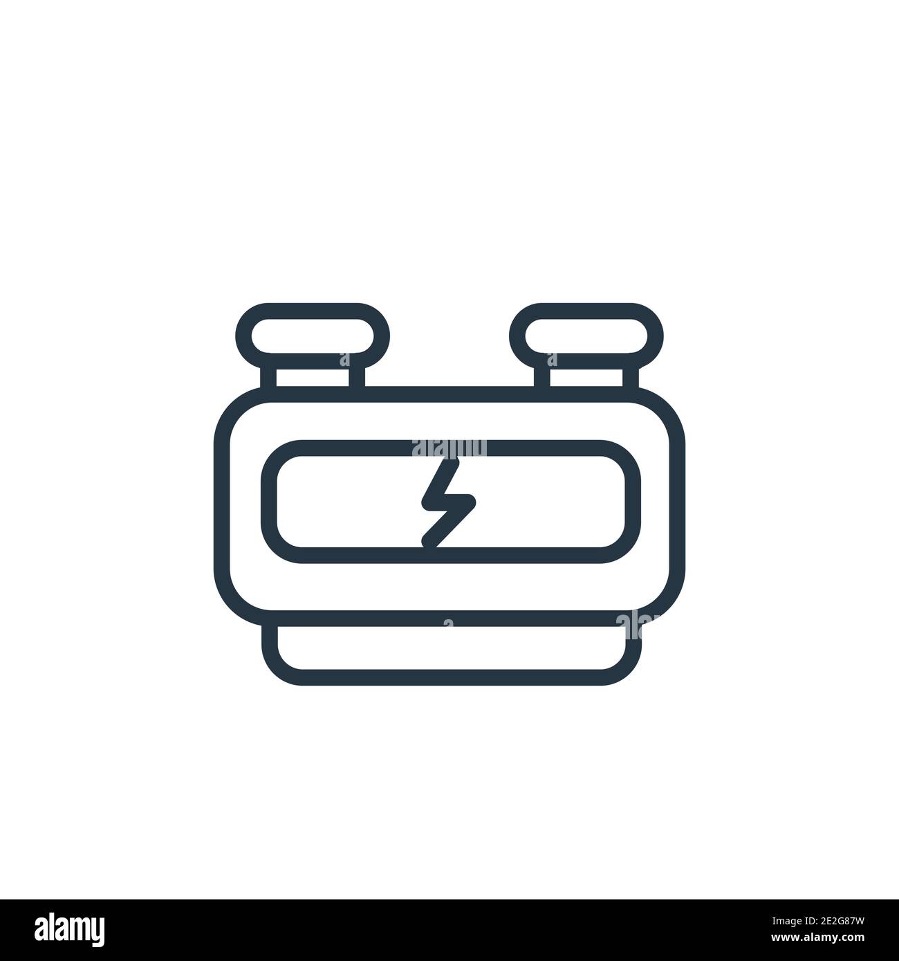 Symbol für Generatorumrissvektor. Dünne Linie schwarz Generator Symbol, flache Vektor einfache Element Illustration aus editierbaren Astronomie Konzept isoliert auf whi Stock Vektor