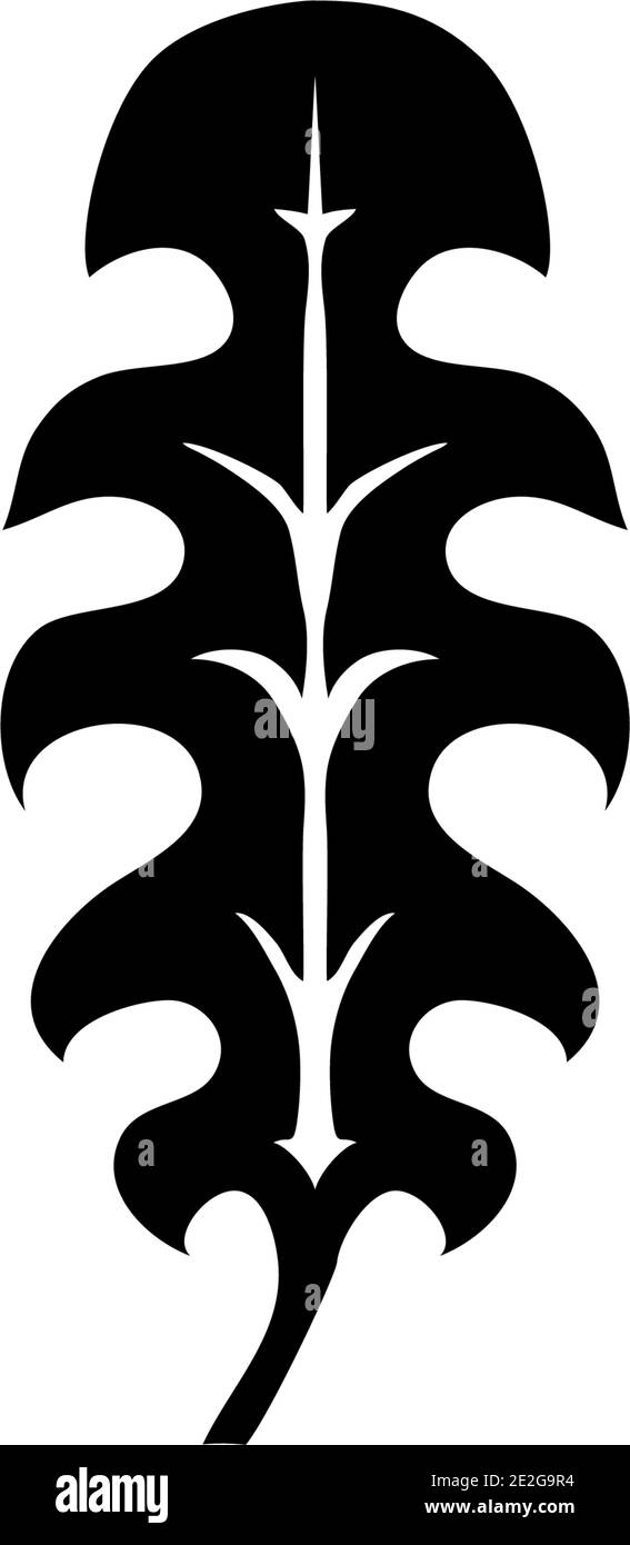 Monstera Palmenblatt, Tropische Pflanze. Abbildung des Symbols für flache Vektorgrafiken. Einfaches schwarzes Symbol auf weißem Hintergrund. Monstera Palmenblatt, tropische Pflanze si Stock Vektor