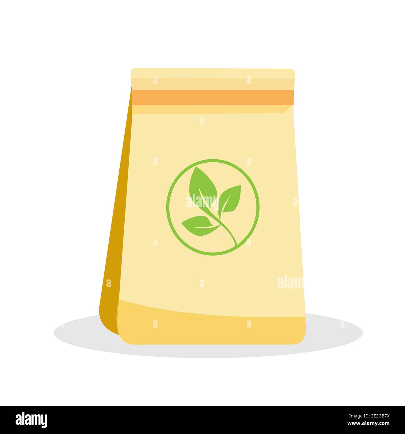 Verpackungen für Produkte aus recycelten Materialien. Papiertüte Stock Vektor