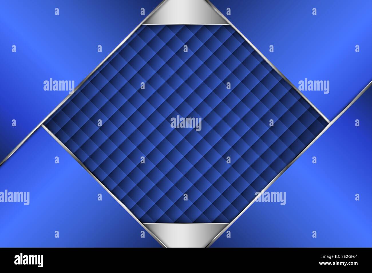 Eleganter metallischer Hintergrund von blau mit Polsterung.Vektor-Illustration.EPS10 Stock Vektor