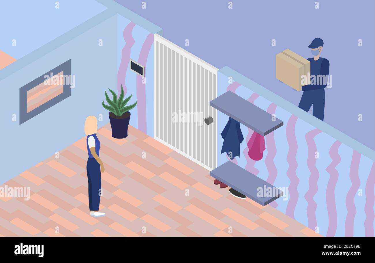 Vektor-Illustration für sichere Lieferung eps. 10 Stock Vektor