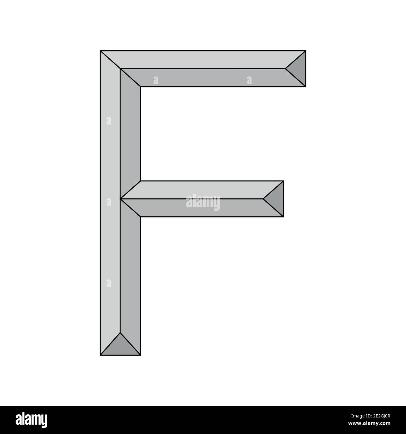 Logo dreidimensionalen Buchstaben f, Vektor-Großbuchstaben ersten Buchstaben Alphabet f Logo Symbol Design Vorlage Elemente Stock Vektor