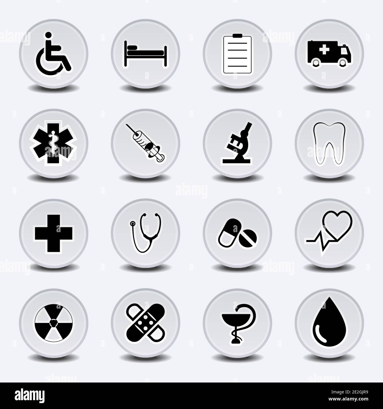 Icon Set Medecine Stock Vektor