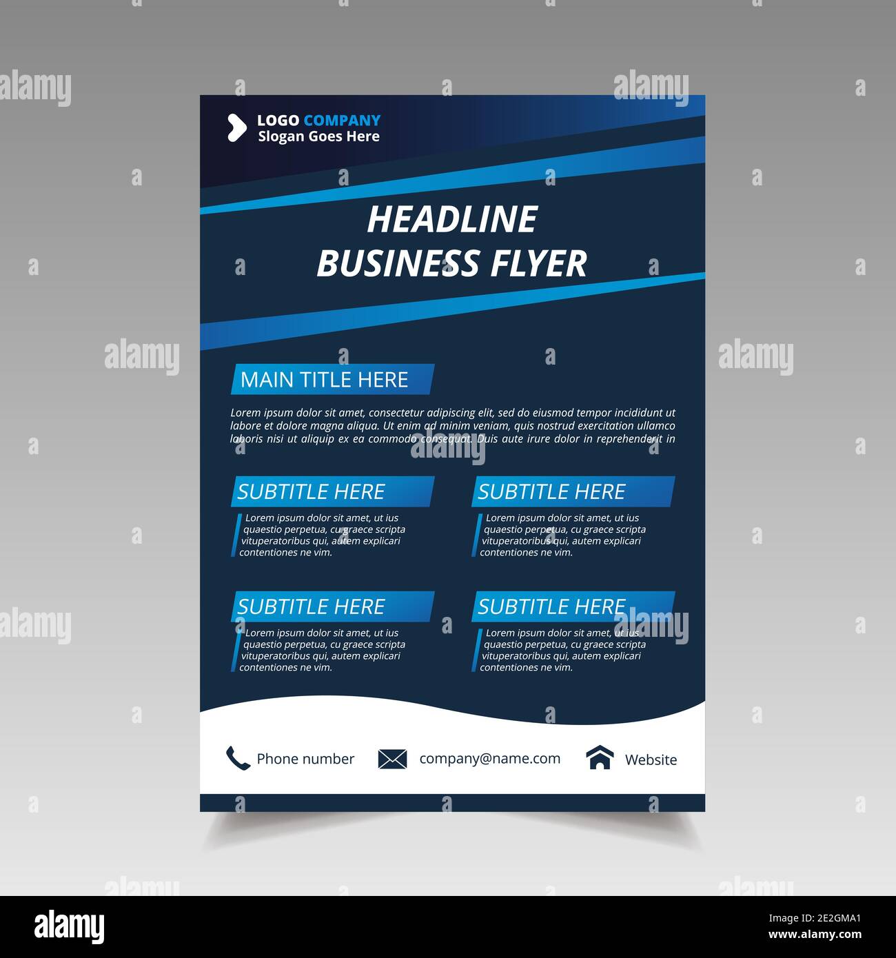 Abstrakt Gradient blau Business Flyer Vorlage schönes Design Stock Vektor