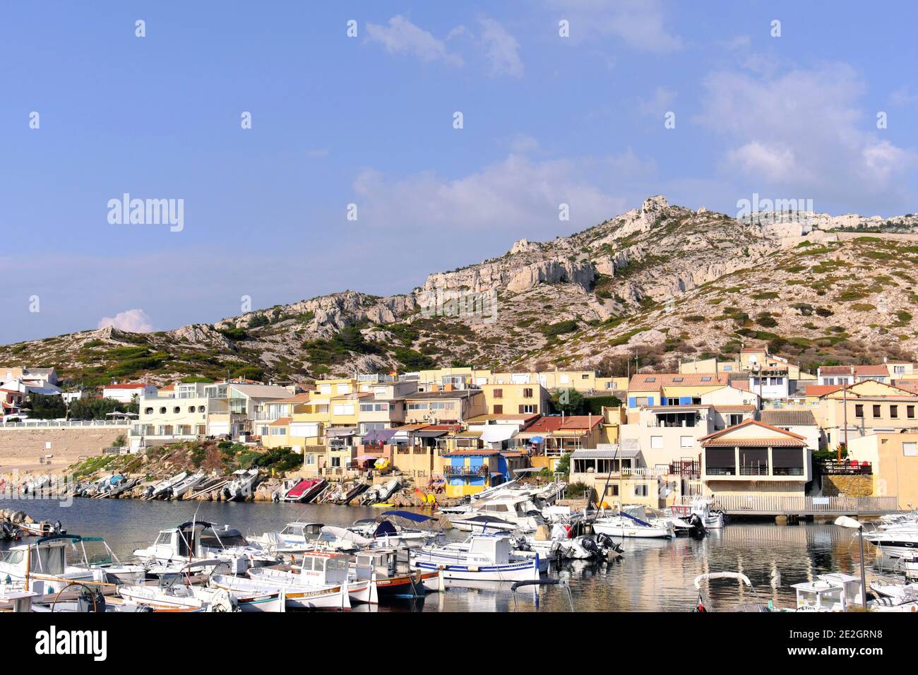 Marseille (Südostfrankreich): Dorf Les Goudes im Bezirk Pointe-Rouge Stockfoto