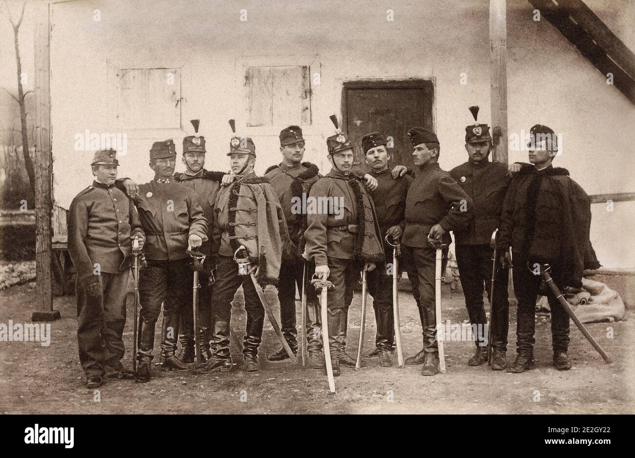 Österreichisch-ungarische Armee im Ersten Weltkrieg.Österreichische Hussaren. 1914 Stockfoto