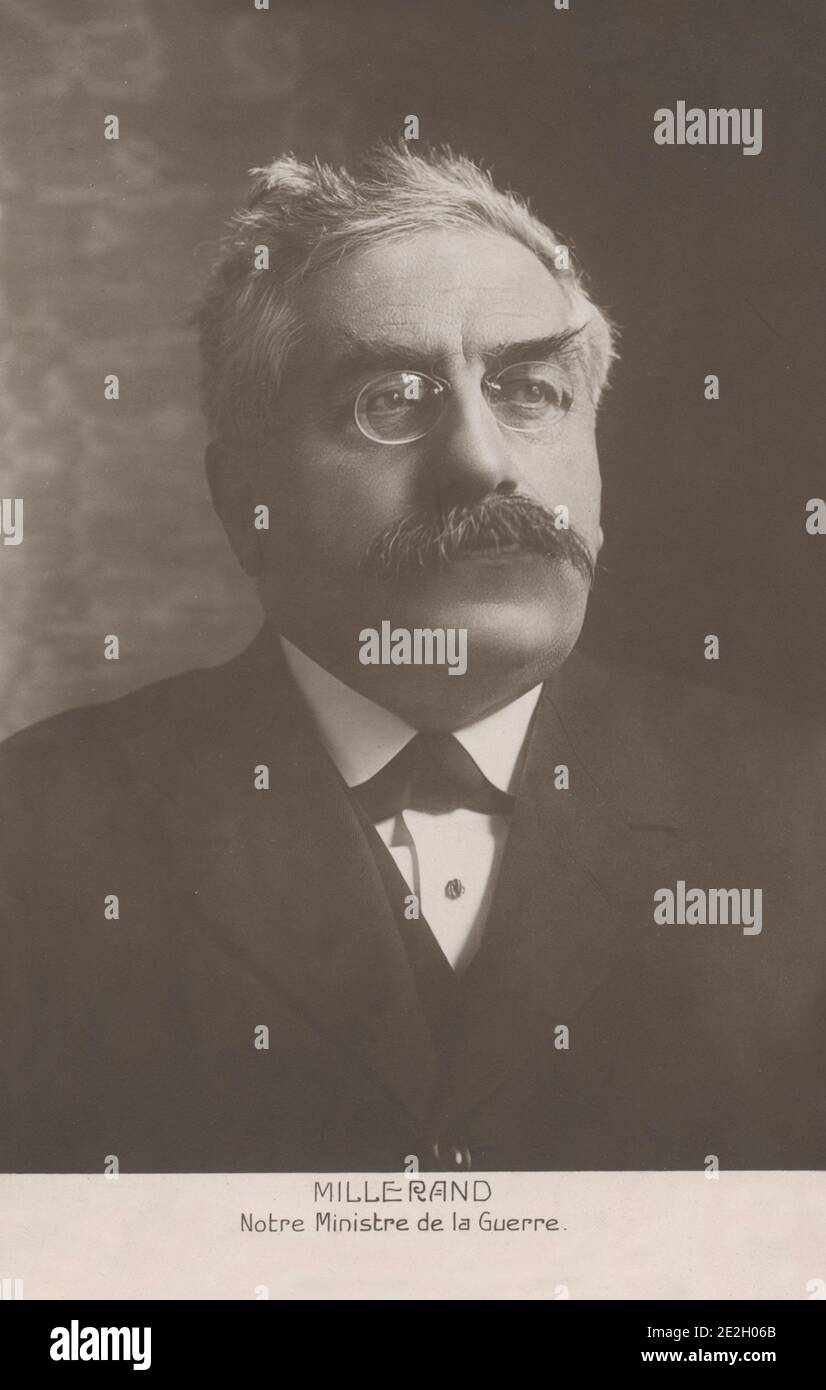 Alexandre Millerand (1859 – 1943) war ein französischer Politiker. Er war vom 20. Januar bis zum 23. September 1920 Premierminister von Frankreich und Präsident von Franc Stockfoto