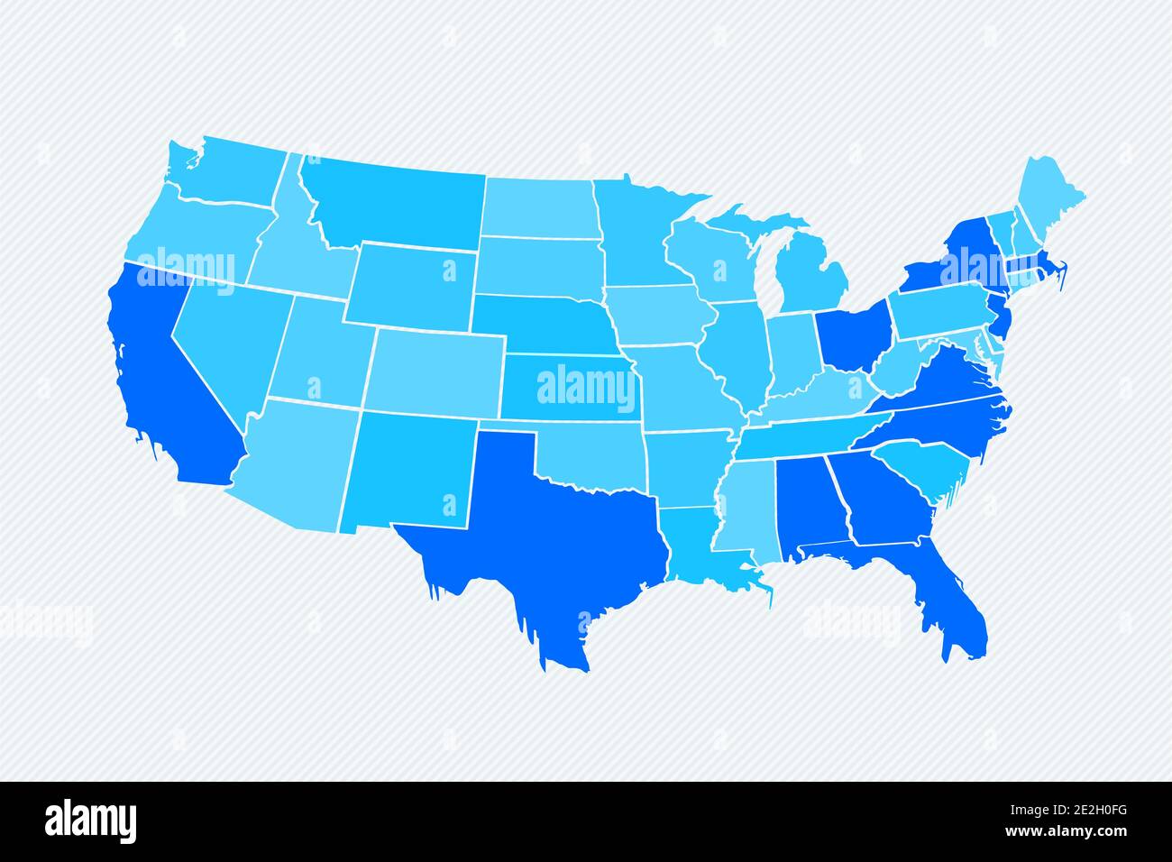 Blue USA geteilte Karte Stock Vektor