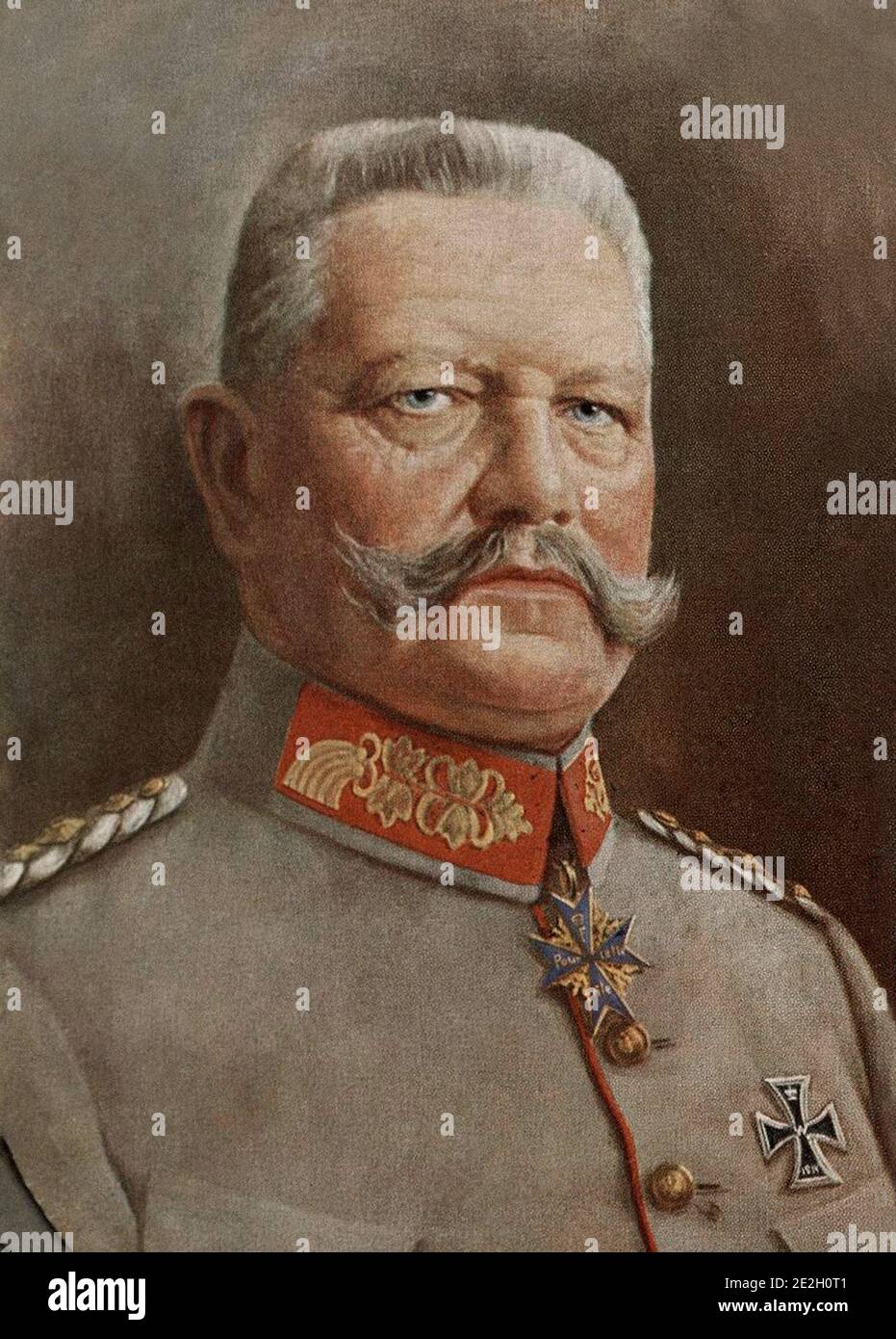 Paul von Hindenburg (* um das Jahr von 1848) war ein deutscher General und Staatsmann, der im ersten Weltkrieg das Kaiserliche Bundesheer befehligte und später Präsident wurde Stockfoto