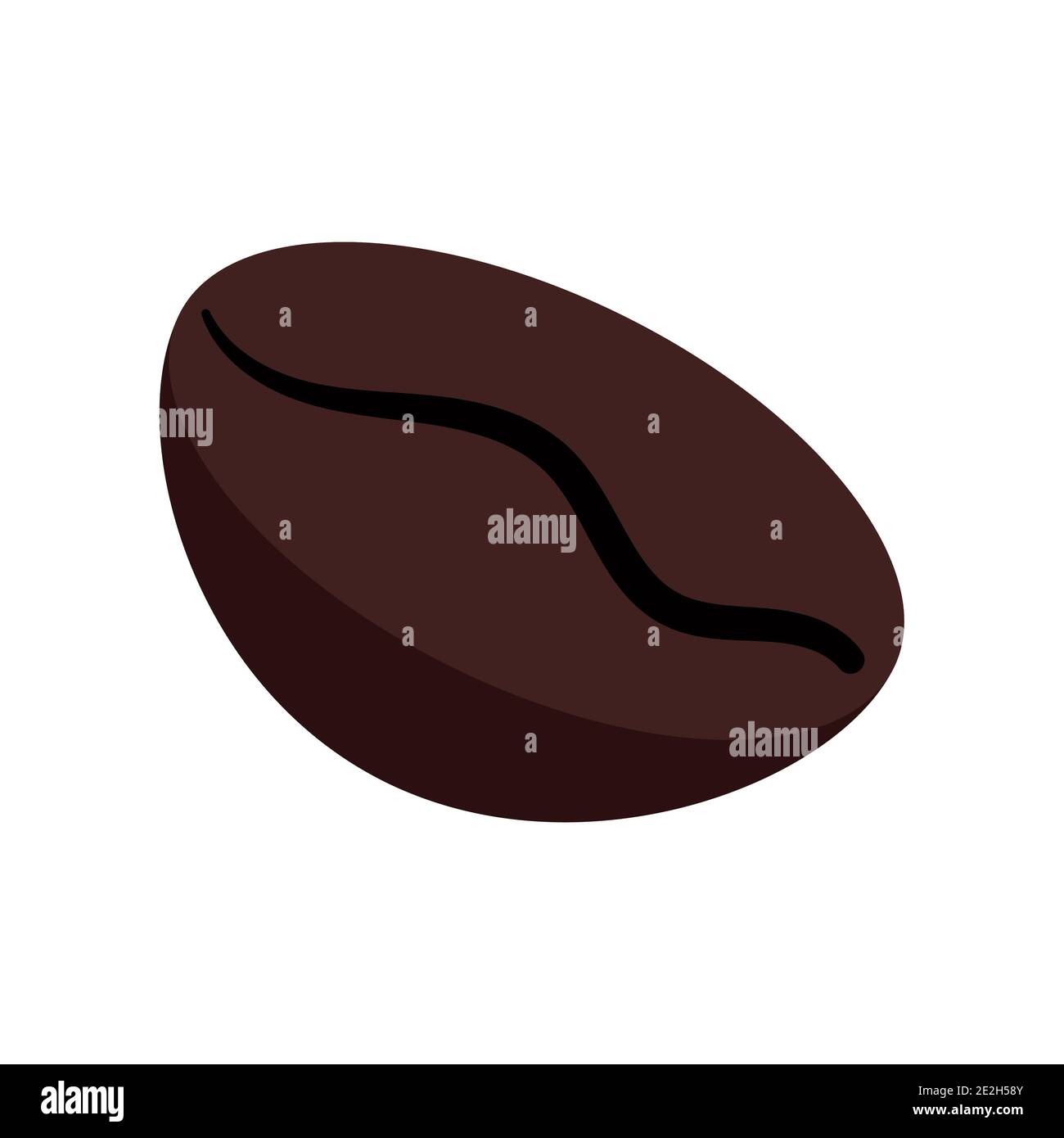 Kaffeebohne Roastkorn isoliert auf weißem Hintergrund. Stock Vektor