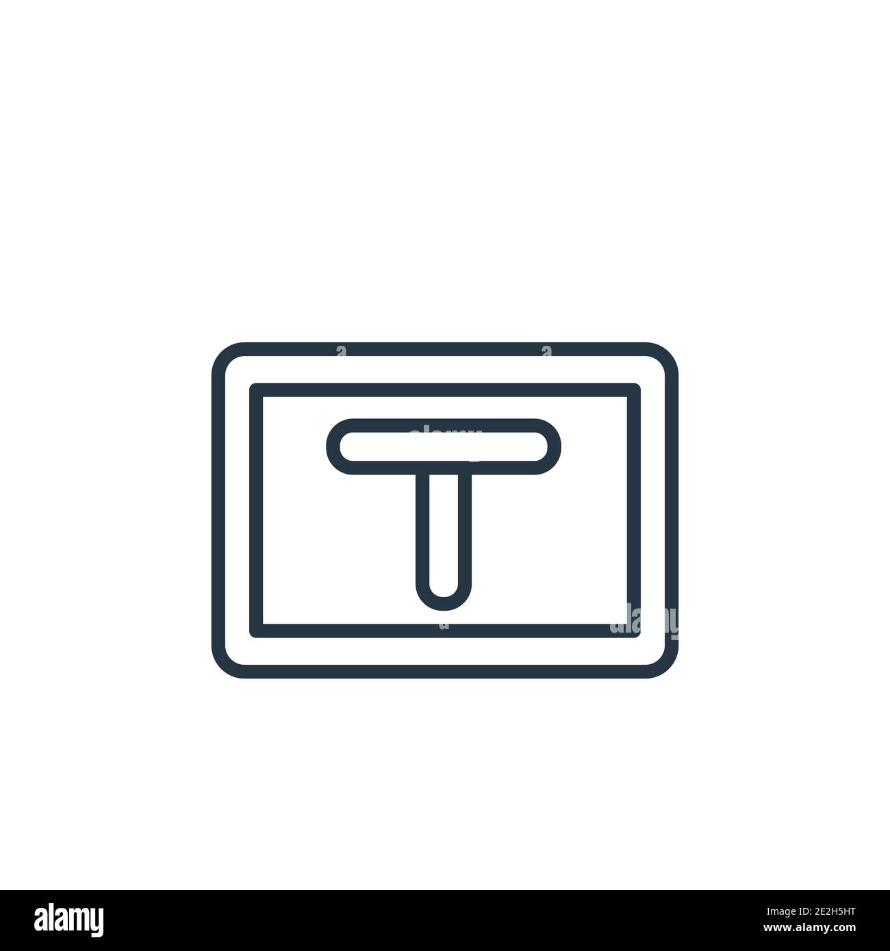 T Straßenkreuzung Kontur Vektor-Symbol. Dünne Linie schwarz t Straße Kreuzung Symbol, flache Vektor einfache Element Illustration von editierbaren Karten und Flagge Stock Vektor