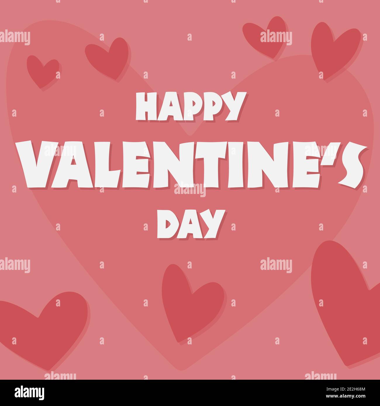 Glückwünsche Valentinstag Grußkarte oder Social-Media-Vorlage Vektor Abbildung Stock Vektor