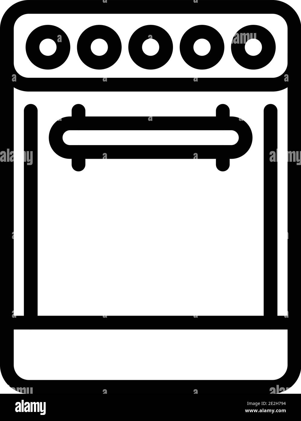 Symbol „Brenngasherd“. Umriss Brenngas Herd Vektor-Symbol für Web-Design isoliert auf weißem Hintergrund Stock Vektor
