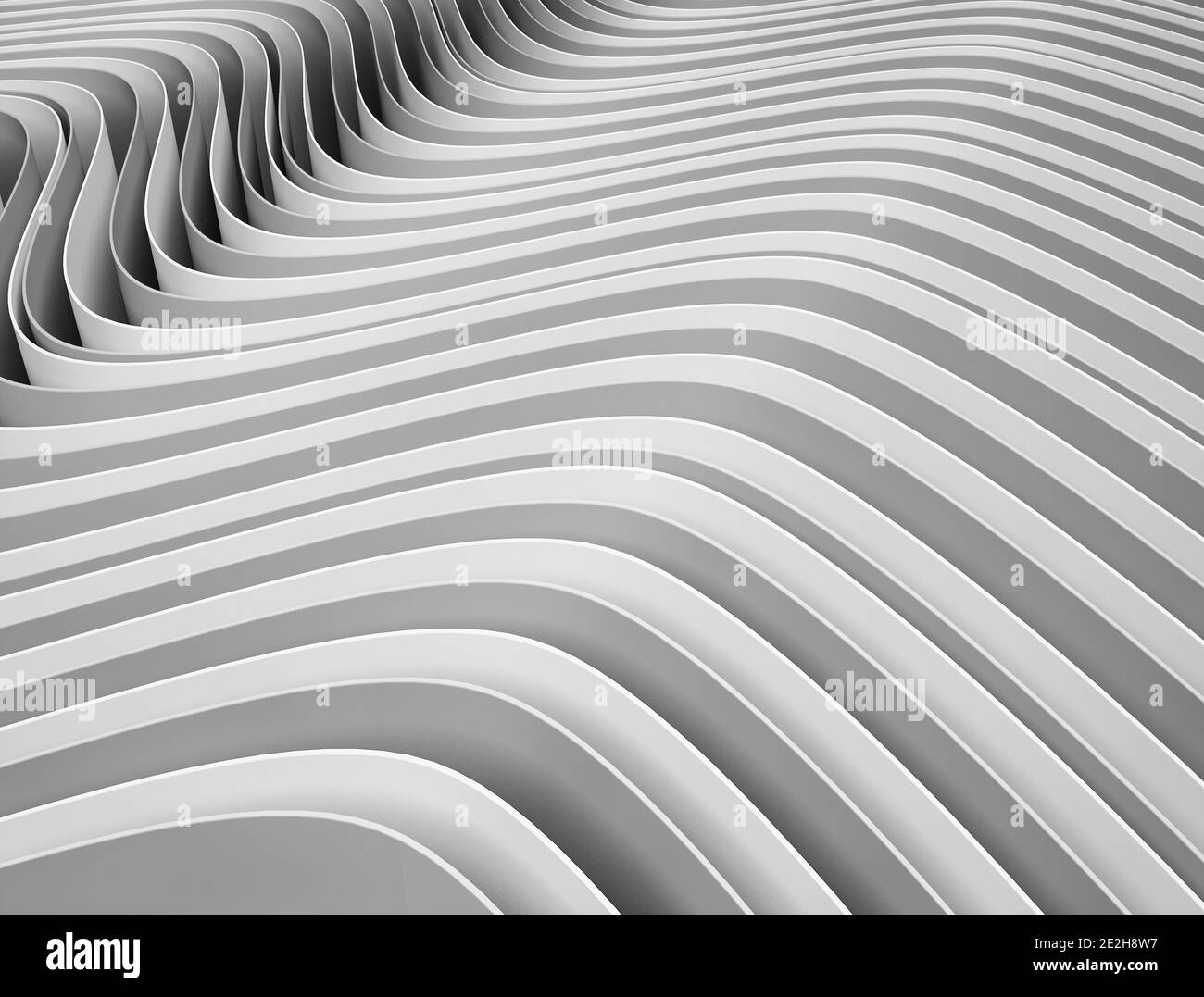 Wellen Muster futuristischen Hintergrund. 3d-Renderdarstellung Stockfoto