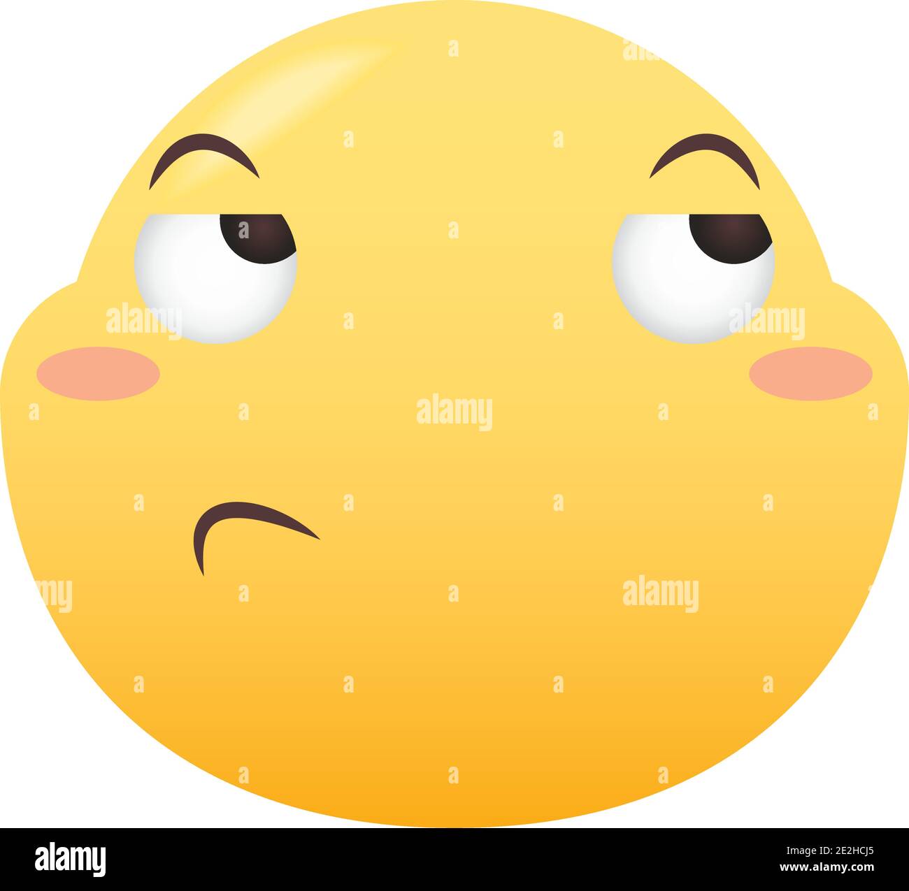 Emoji Gesicht mit rollenden Augen Design, Emoticon Cartoon Ausdruck und  Social Media Thema Vektor Illustration Stock-Vektorgrafik - Alamy