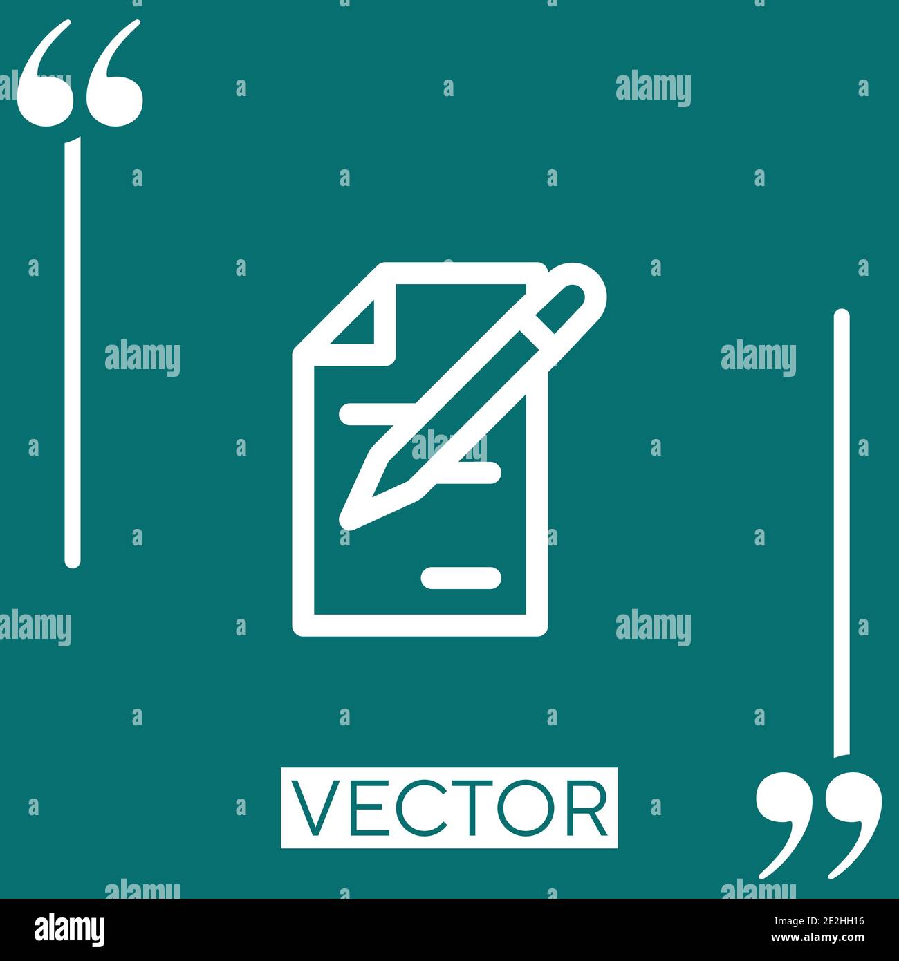 Symbol „Dokument linear“. Bearbeitbare Konturlinie Stock Vektor